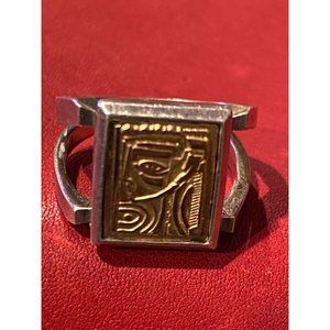 Anthony Quinn Sterling Silver and 18K Yellow Gold "Lady of Crete" Ring